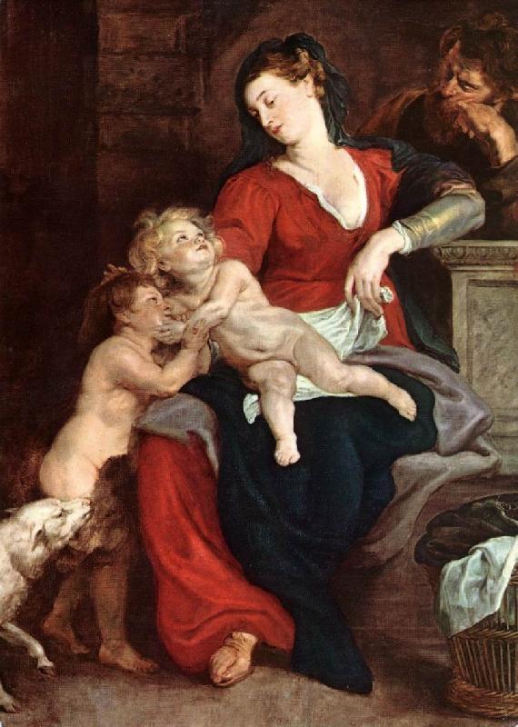 RUBENS, Pieter Pauwel The Holy Family with the Basket f Sweden oil painting art